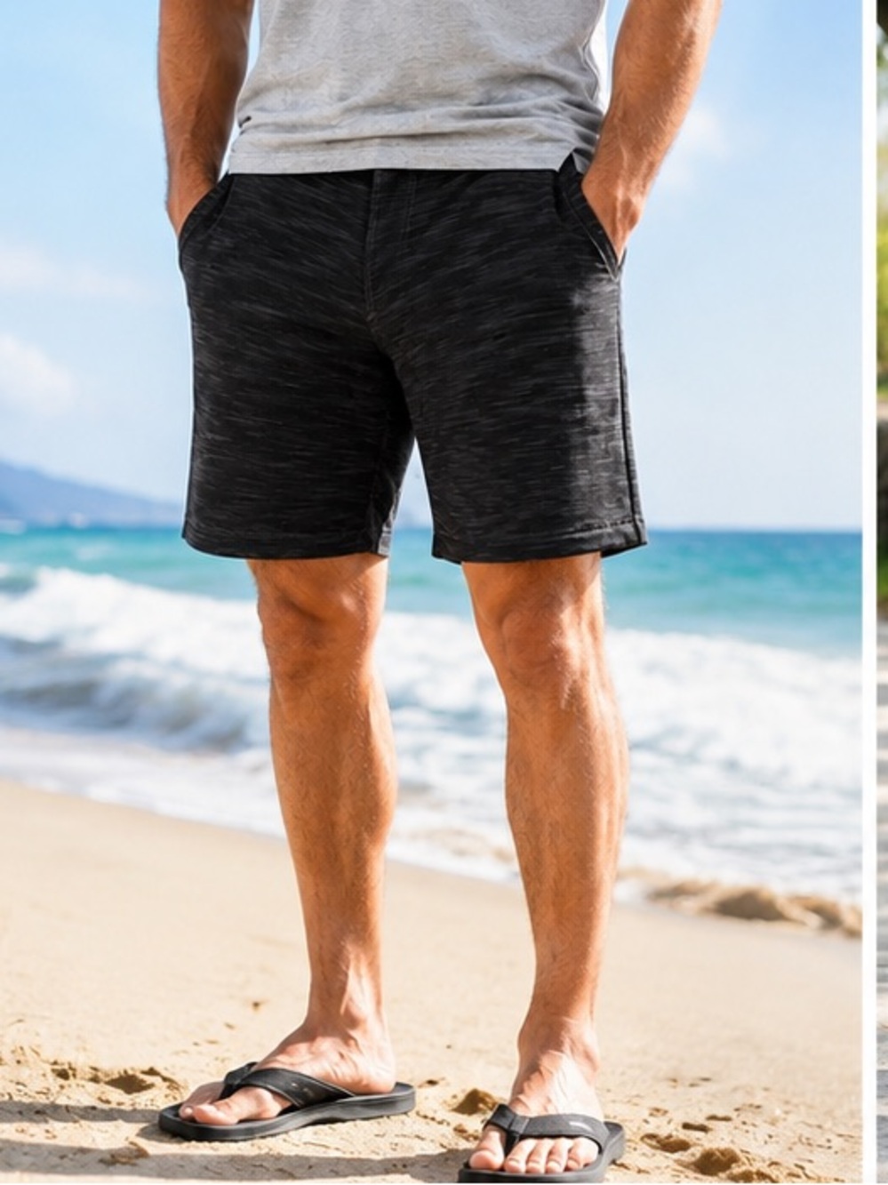 Tapa Hawaii USA Men’s Black Hybrid Shorts Size 36